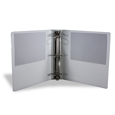 BASF entrapment binder — inside view, 2″ binder, 11 × 8.5 sheet size